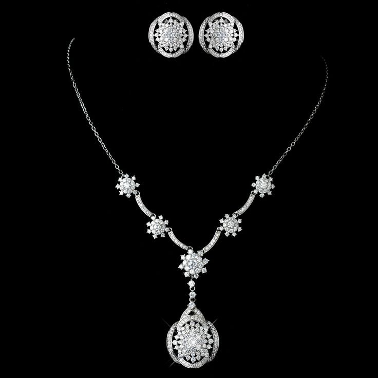 Great Gatsby Inspired Necklace and Earring Wedding Set