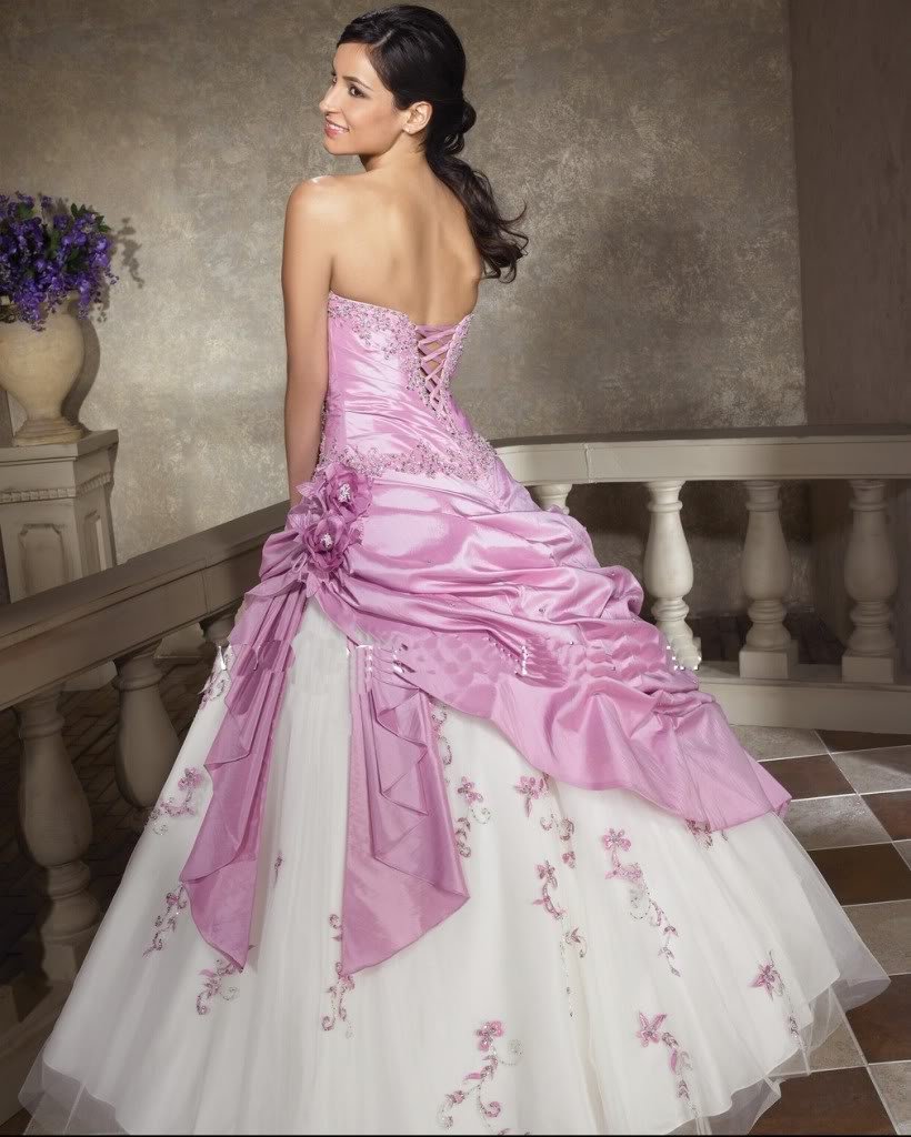 White And Purple Wedding Gowns Are Glamorous
