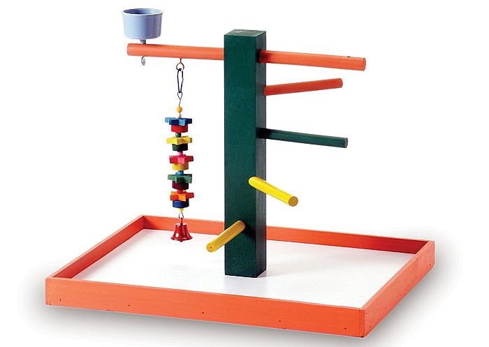 Prevue's playground is one of the best toys for parakeets due to its wide space.