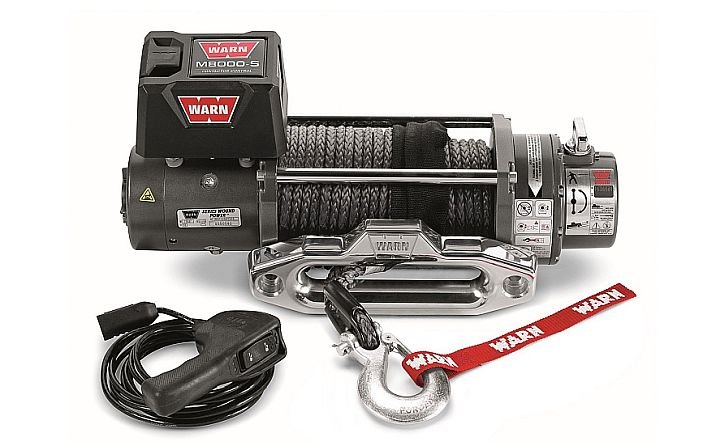 The best Warn winch for any Jeep is the synthetic M8000-s series. Lightweight, strong, pulls at 8000 lbs.