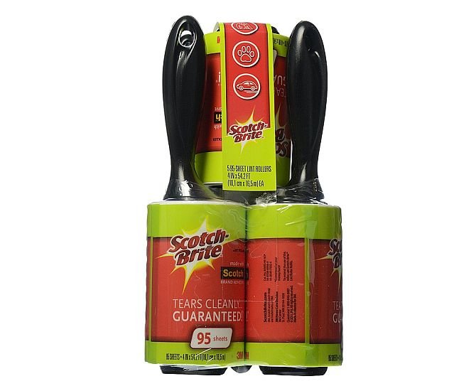 Scotch Brite: the best lint roller for everything - not only sweaters, but also suits.