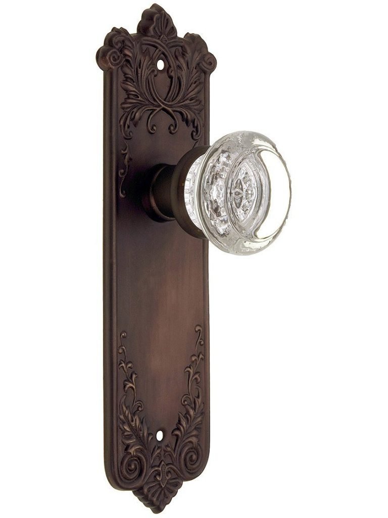 house-antique-hardware-loraine-passage-door-set-round-glass-knob-oil-rubbed-bronze