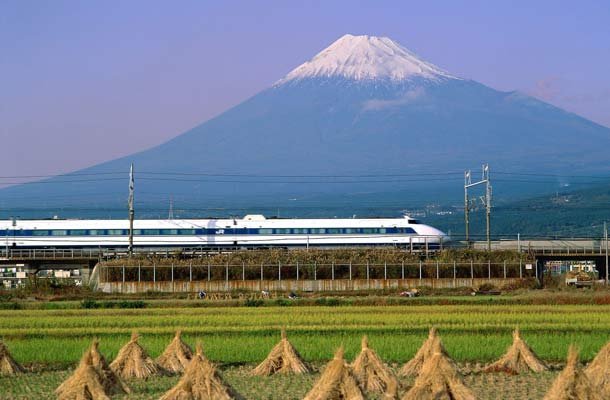 Mount Fuji Shinkansen Maize Crops